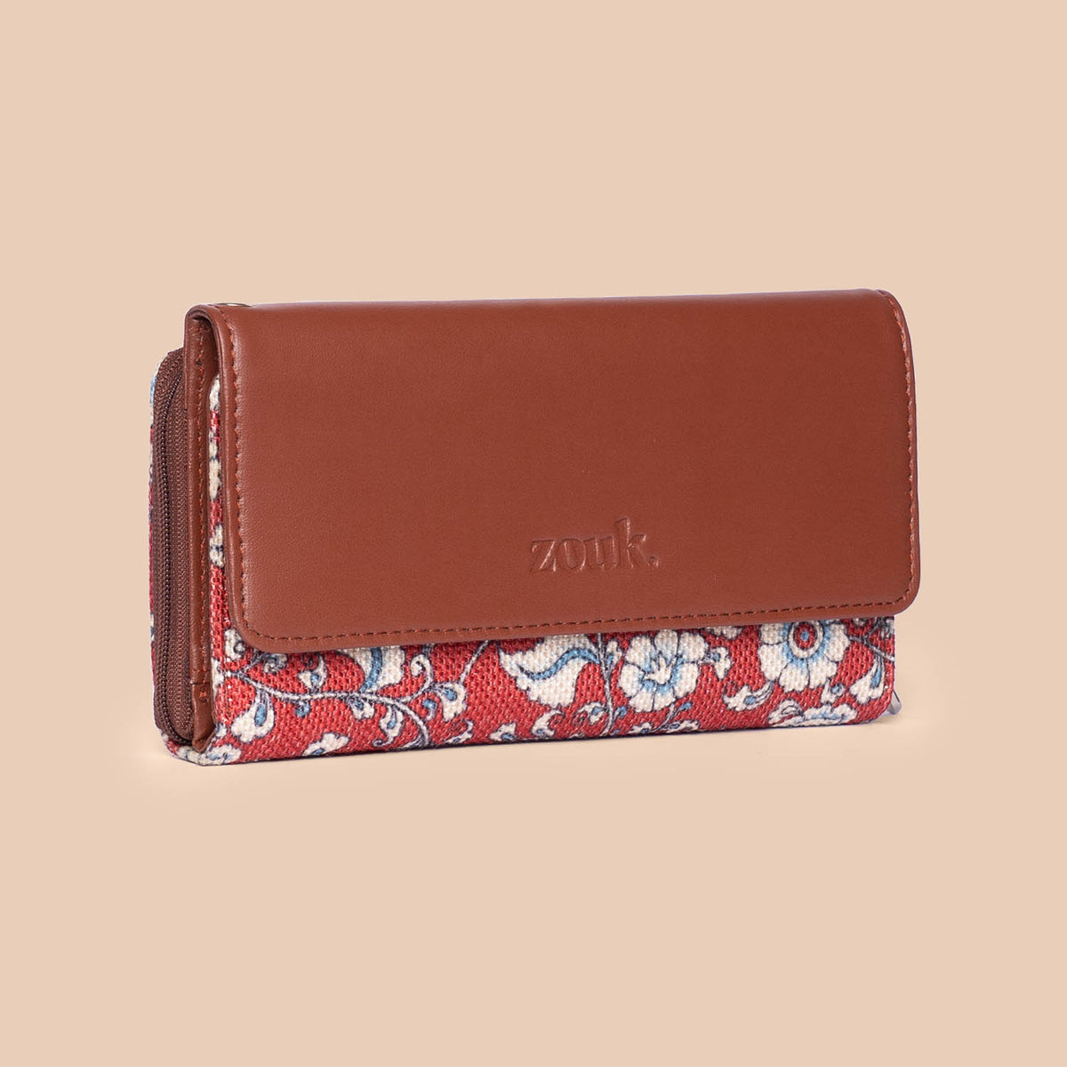 Chittoor Red Kalamkari Wristlet Wallet