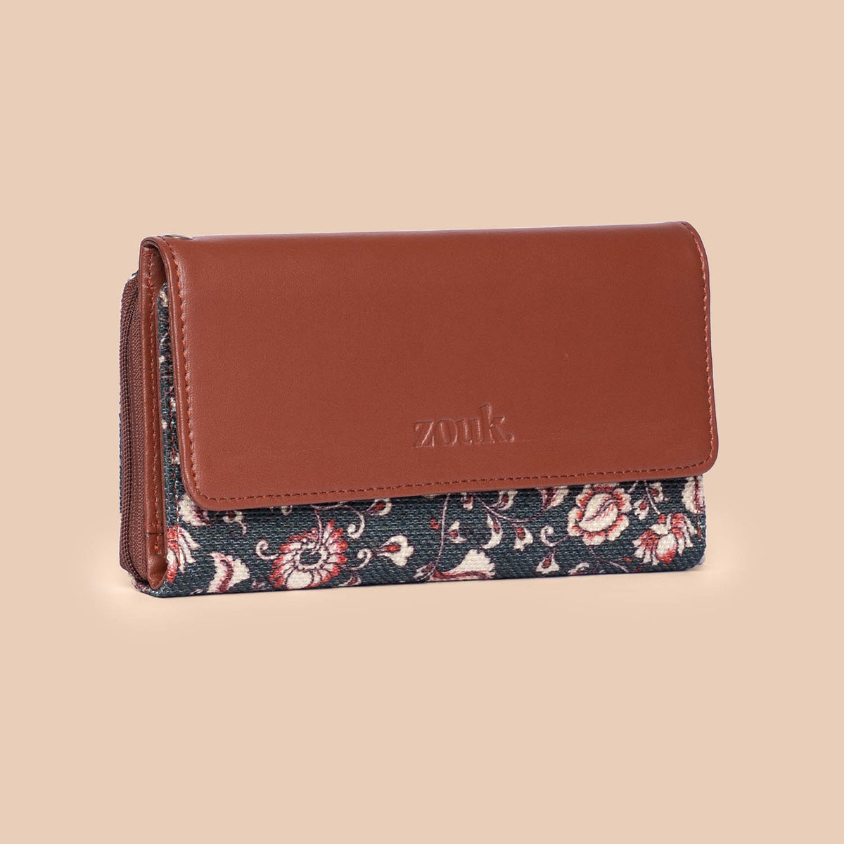 Chittoor Blue Kalamkari Wristlet Wallet
