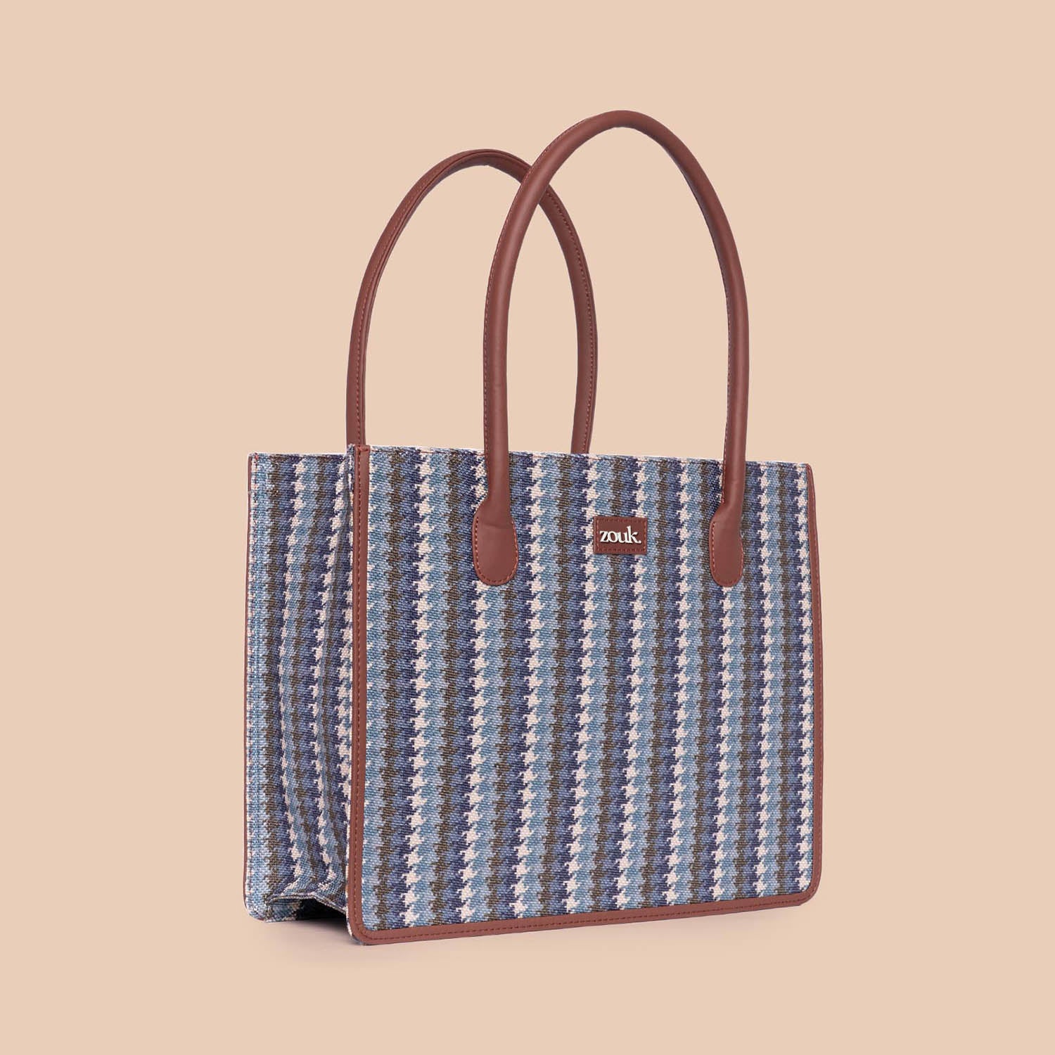 Bombay Houndstooth Book Tote