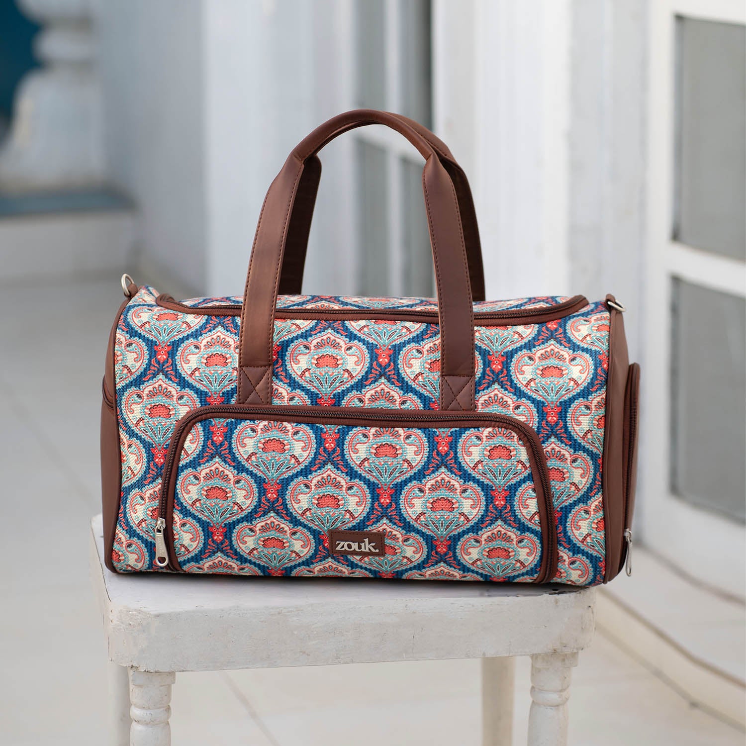 Kovil Blue Weekender Duffel Bag