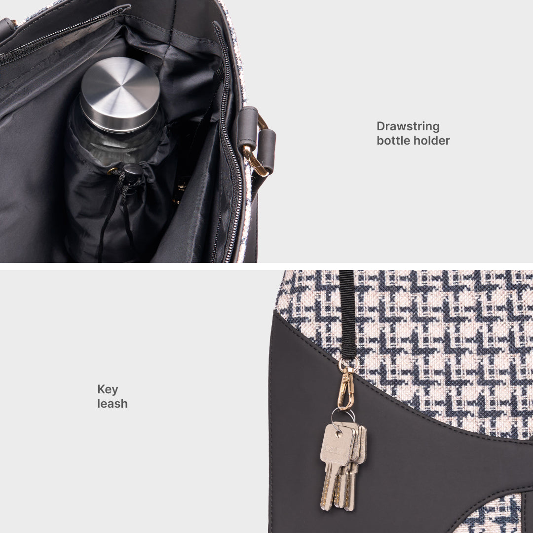 Carter Checks Expandable Office Bag (Black)