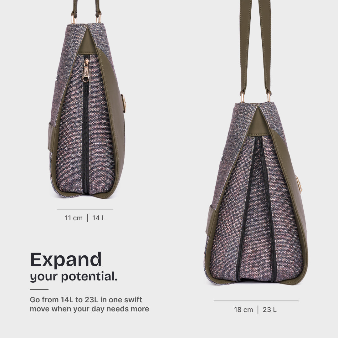 Sandrift Expandable Office Bag (Olive)