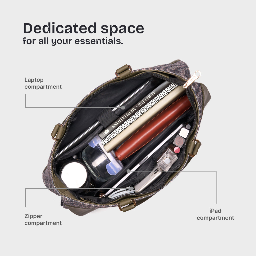 Sandrift Expandable Office Bag (Olive)