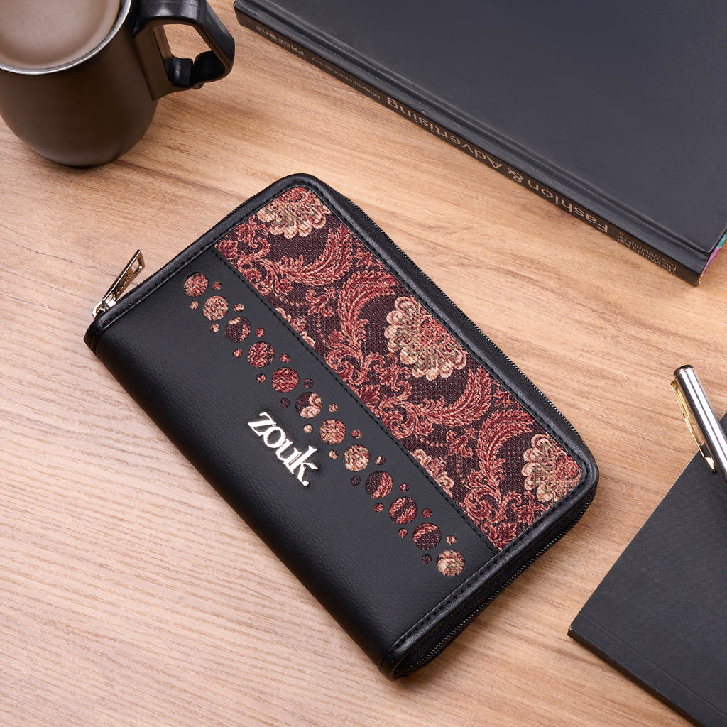 Eden Zipper Wallet - Jodhpur Damask