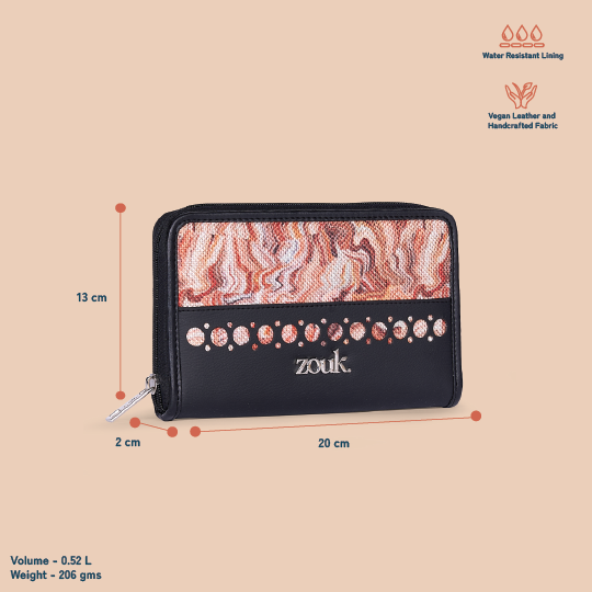 Eden Zipper Wallet - Nicobar Coral