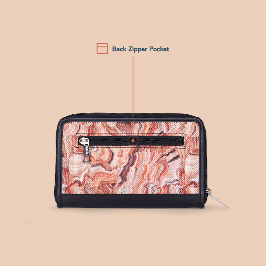 Eden Zipper Wallet - Nicobar Coral