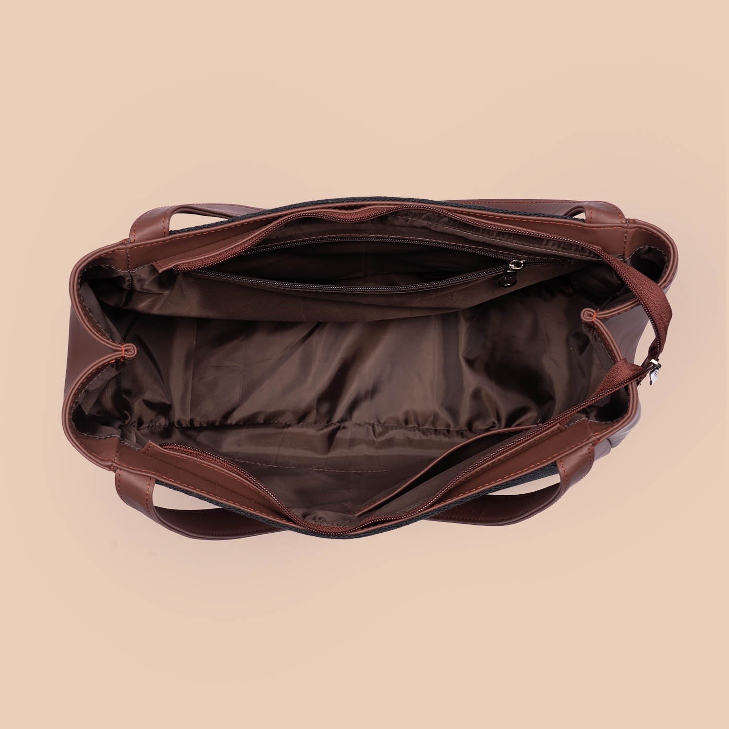 Jet Black & Ikat GreRed - Luna Handbag & Chain Wallet Combo