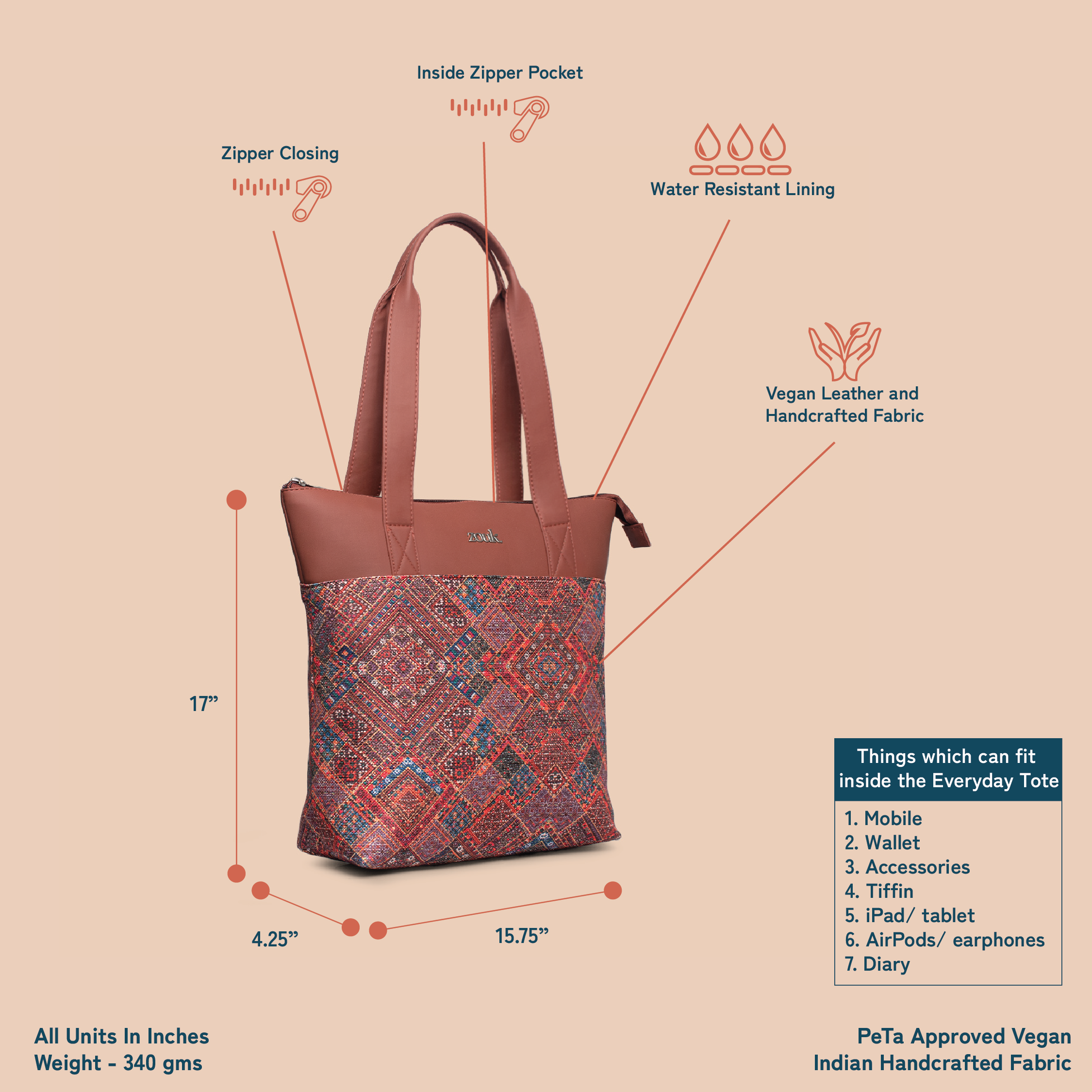 Bhuj Rabari Everyday Tote Bag