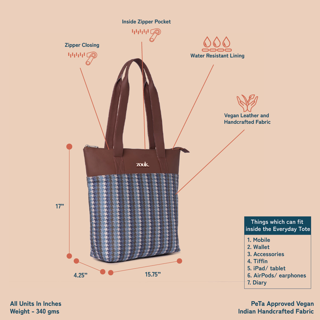 Bombay Houndstooth Everyday Tote Bag