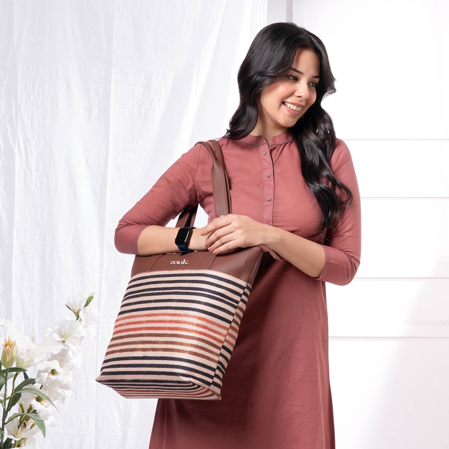 Qutub Stripes Everyday Tote Bag