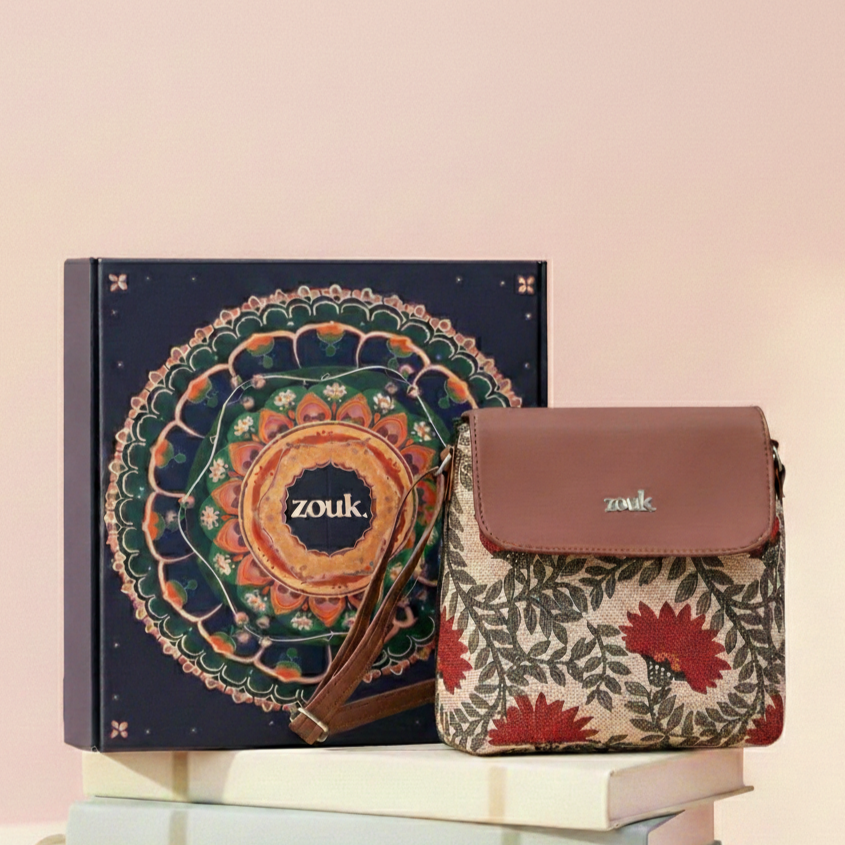 Nawabi Couture Flap Sling Bag with Gift Box