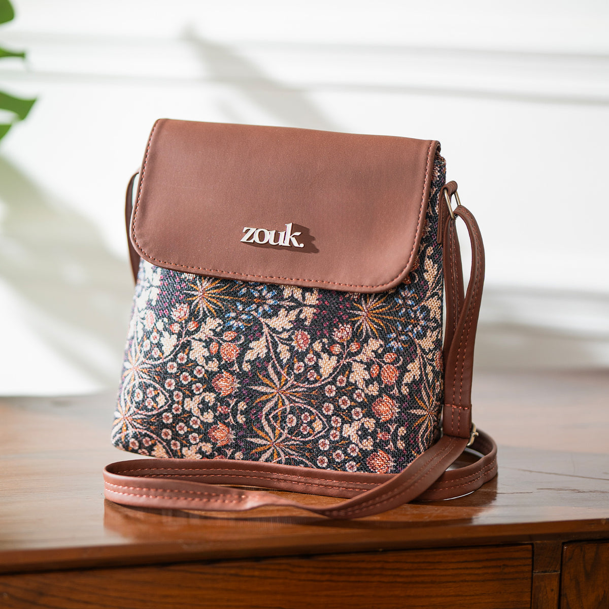 Kashmir Blooms Flap Sling Bag