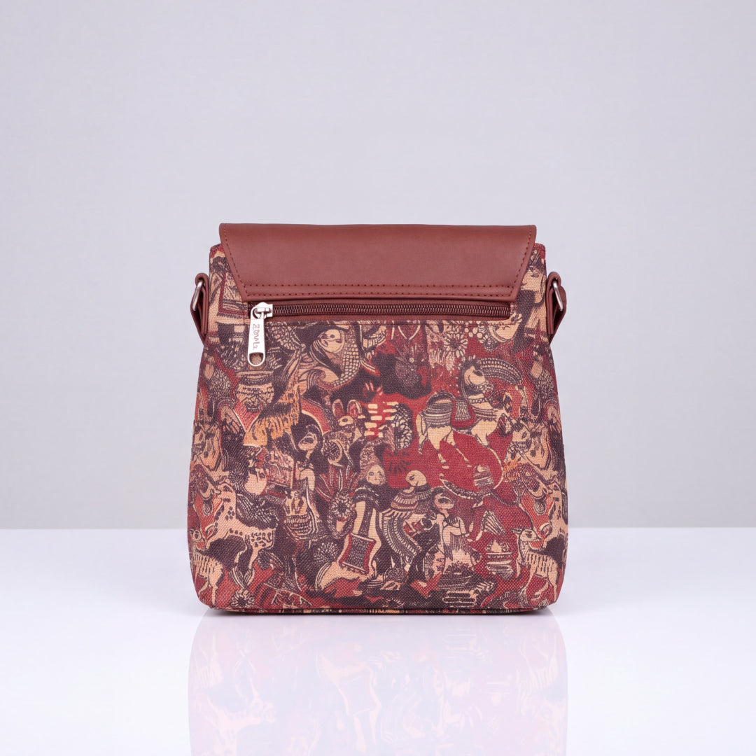 Masuli Murals Flap Sling Bag