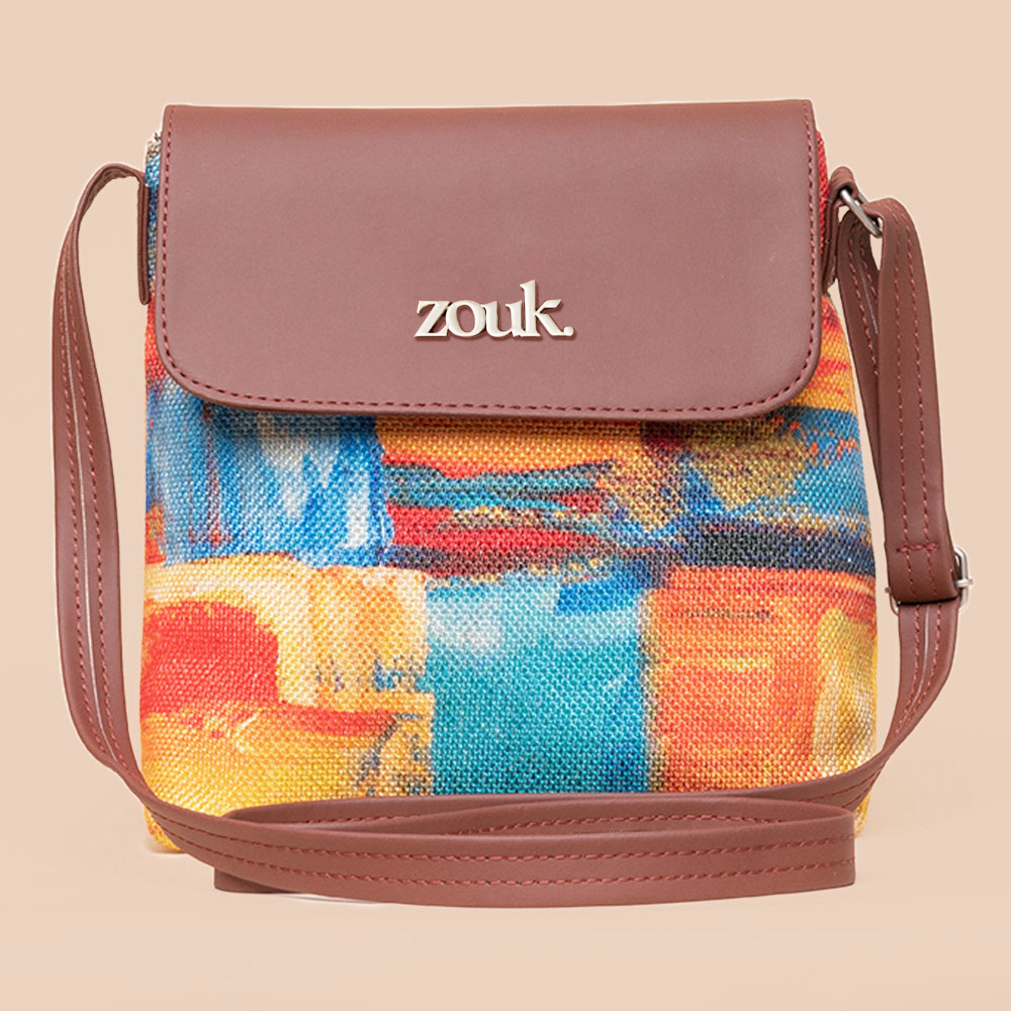 Abstract Amaze Flap Sling Bag