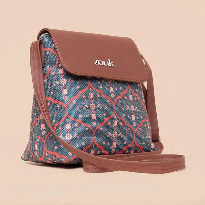 Sheesh Mahal Jaali Motif Flap Sling Bag