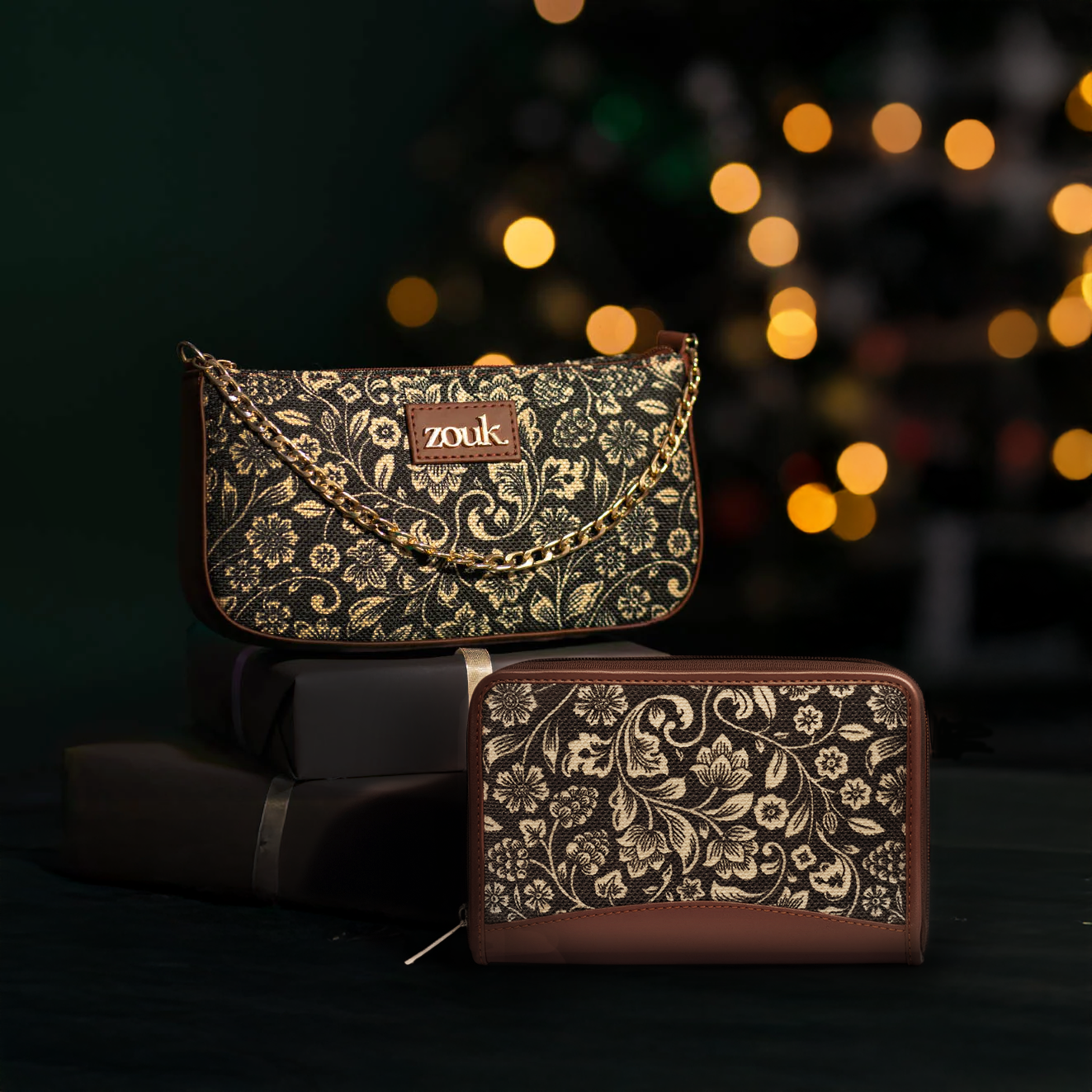 FloMotif Baguette and Chain Wallet (CFC) Combo