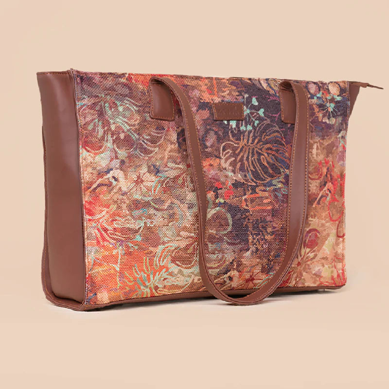 FloLov & Mughal Motif - Office Tote Bag & Sling Bag Combo