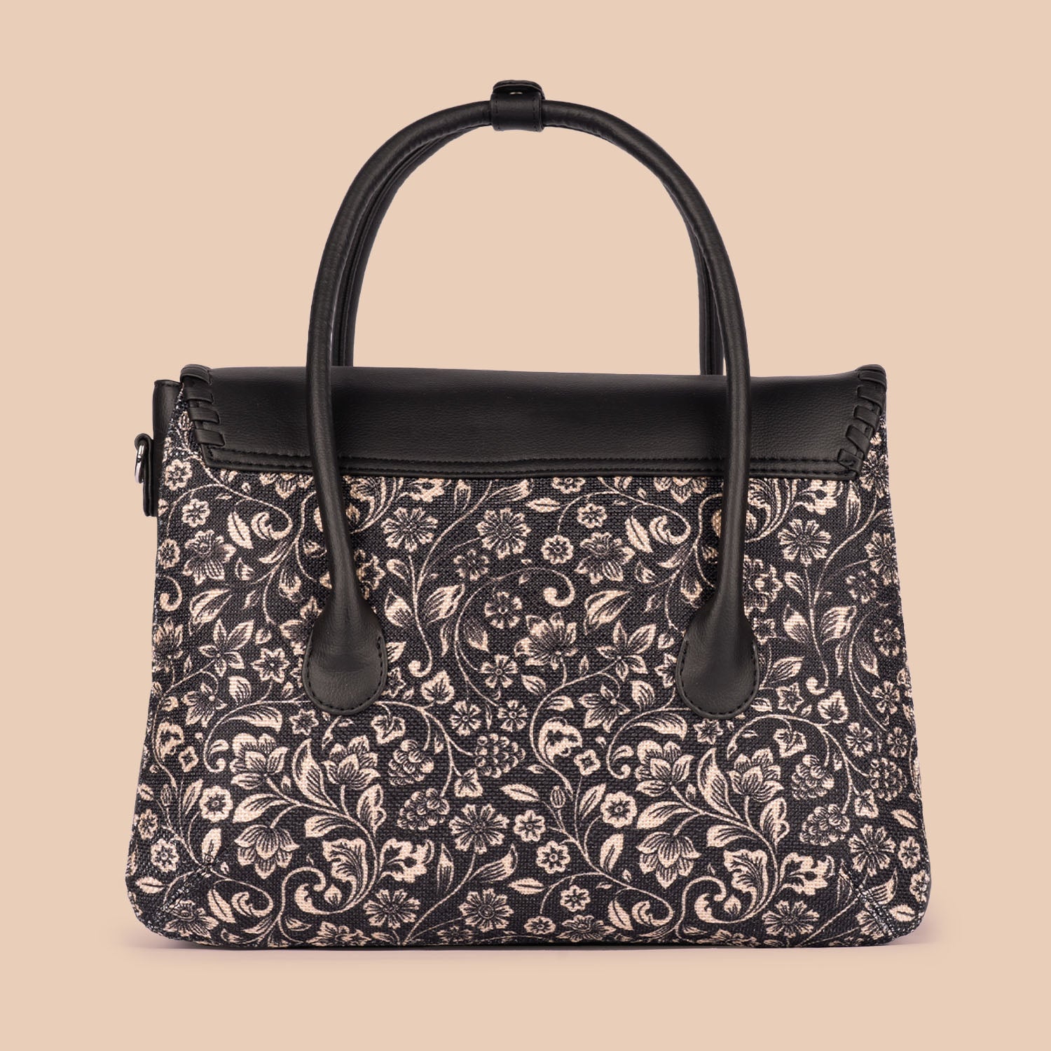 Kashmir Blooms & FloMotif - Women's Work Bag Brown & Satchel Combo