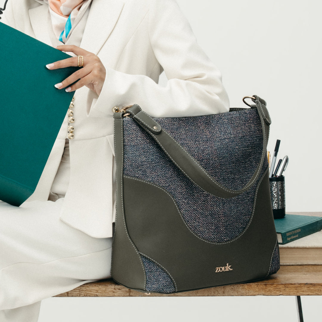 Sandrift Vertical Office Tote (Olive)