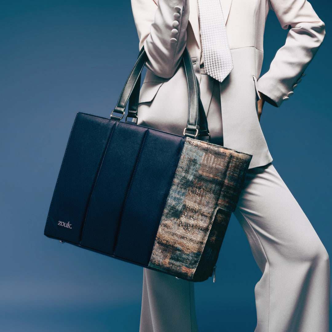 Triund Baroque Ace Office Bag (Navy Blue)