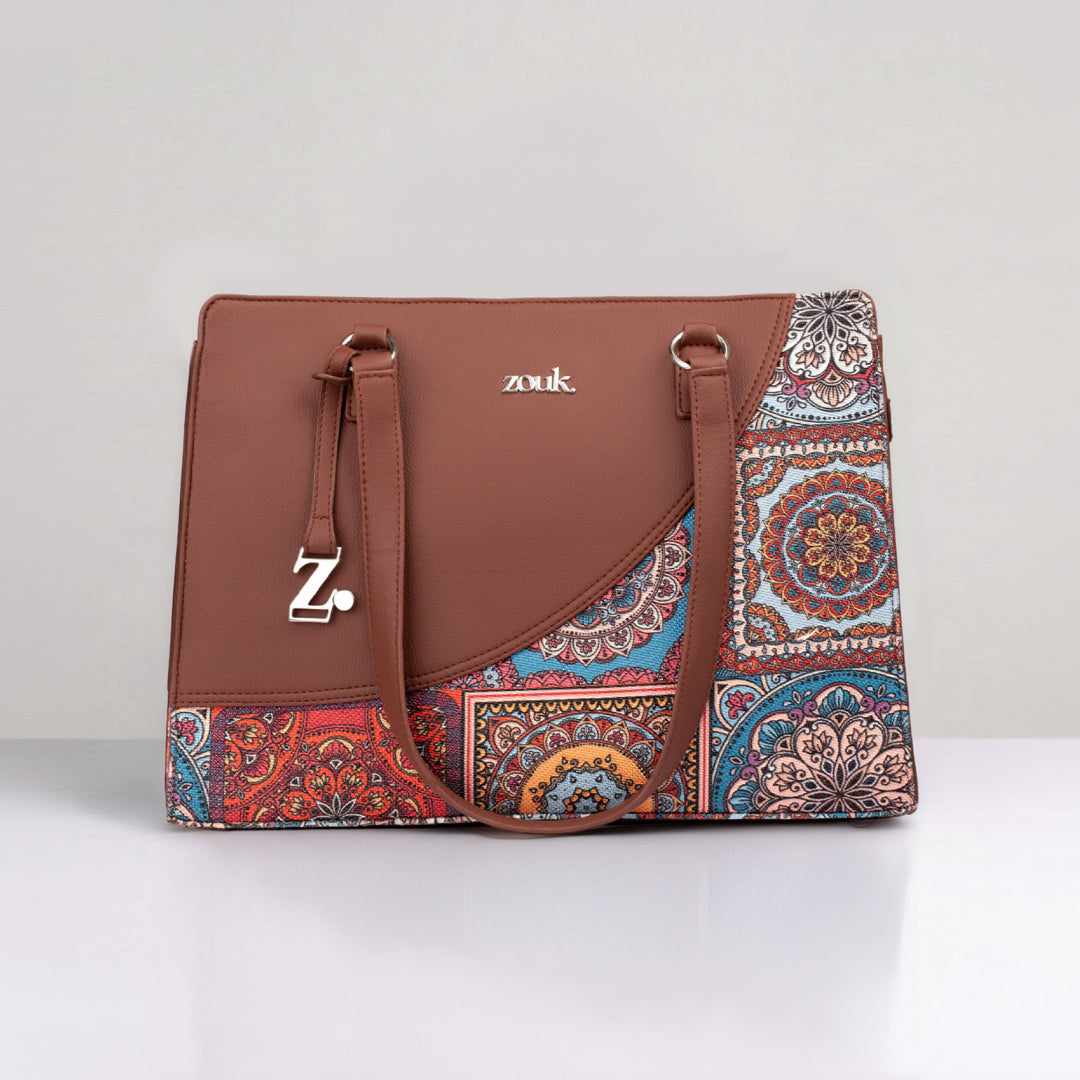 Multicolor Mandala Print Office Essential Bag