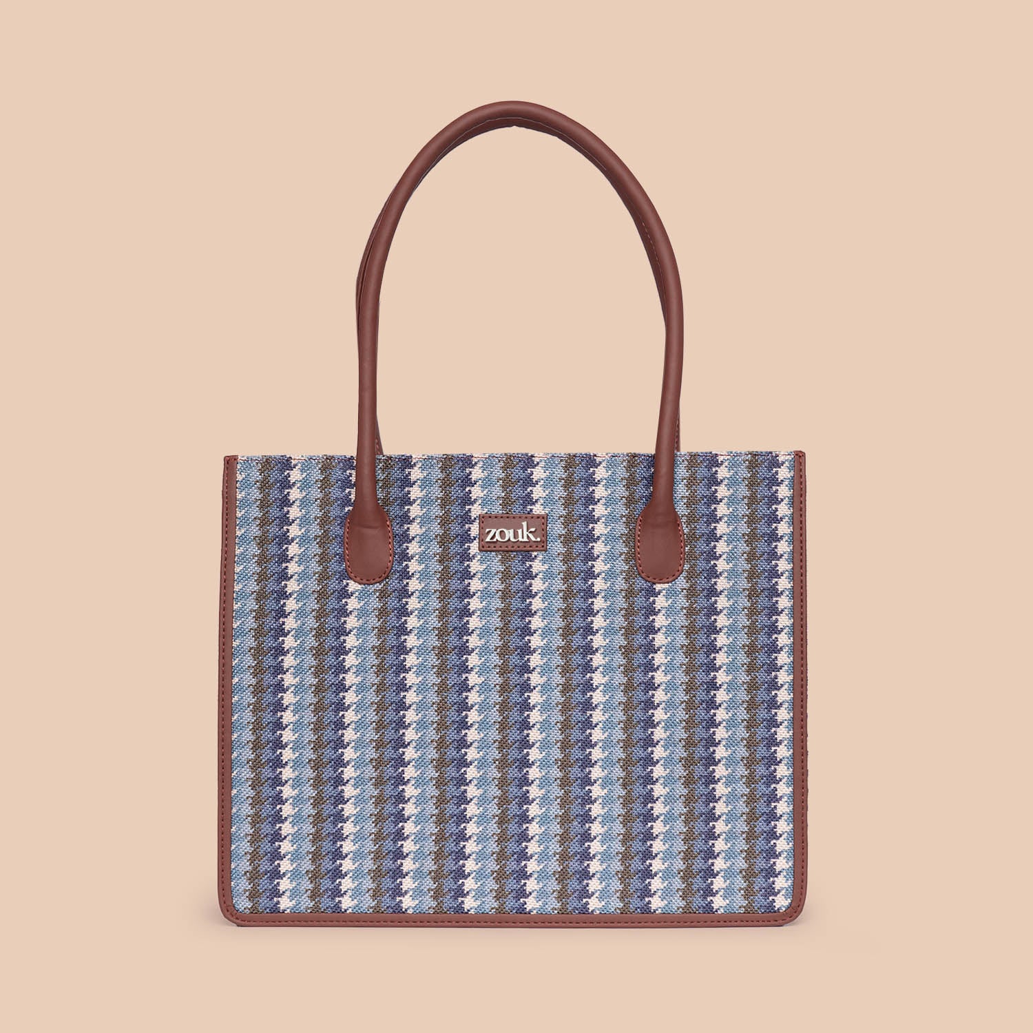 Bombay Houndstooth Book Tote