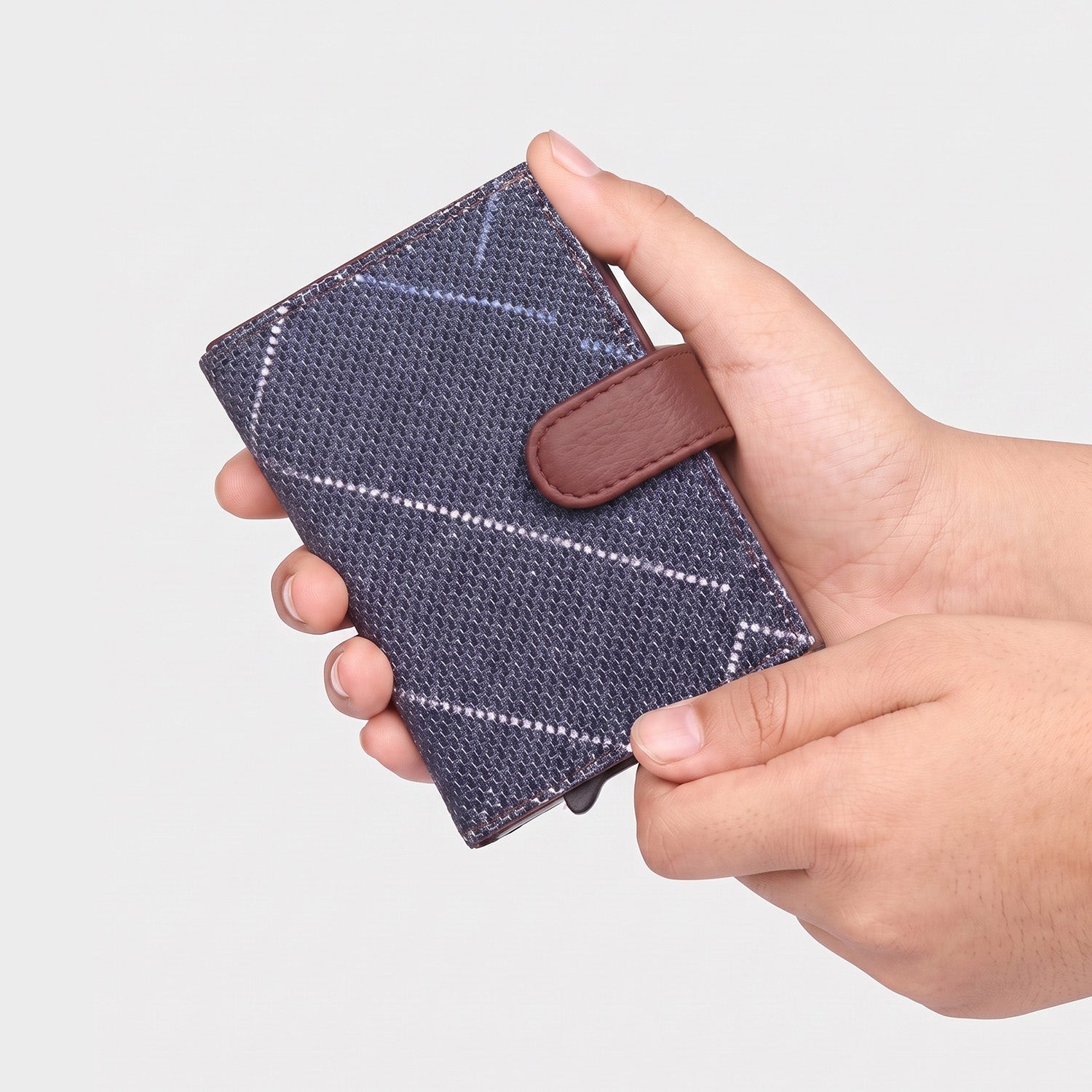 Bombay Tartan Arc Card Holder