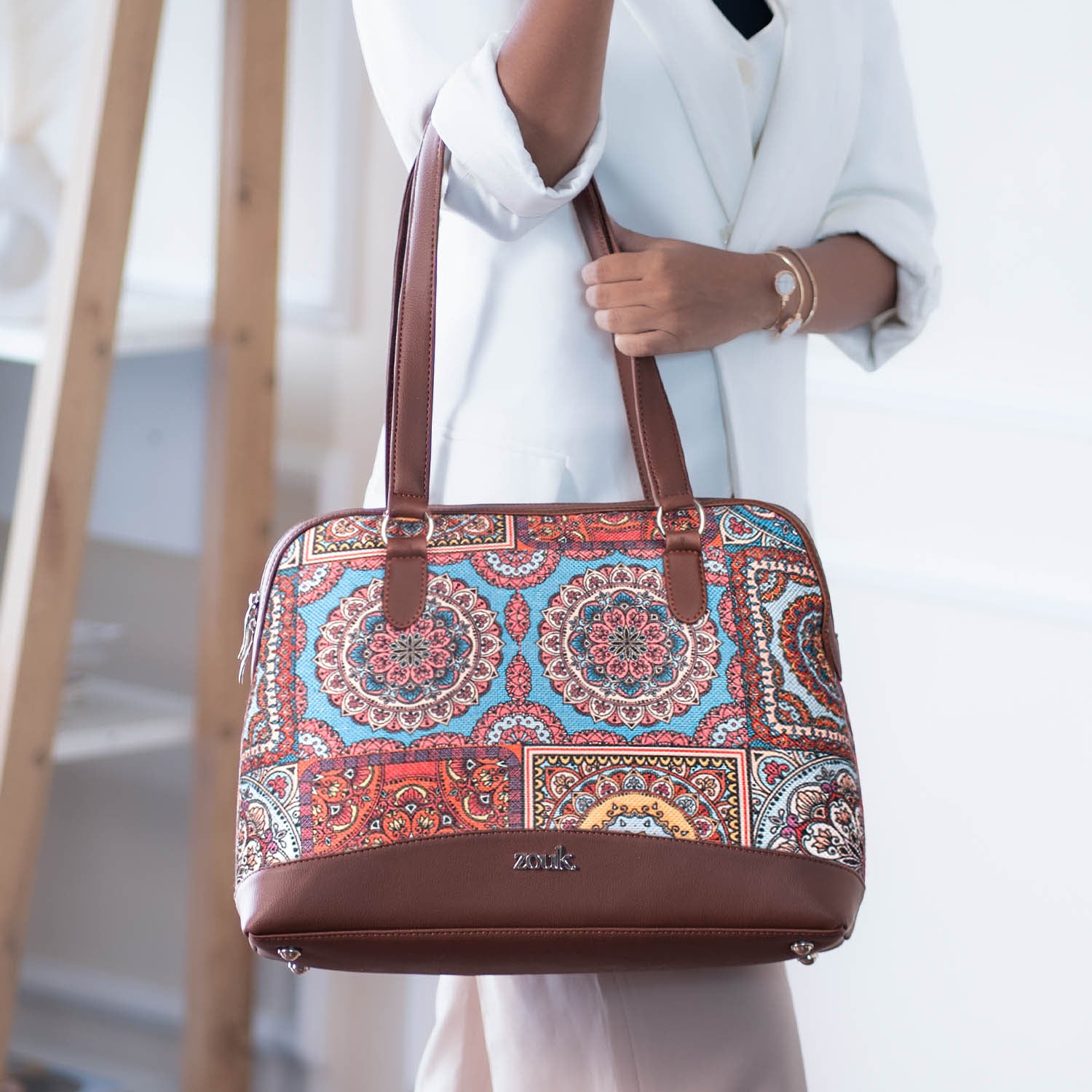 Multicolor Mandala Print Carry All Work Bag