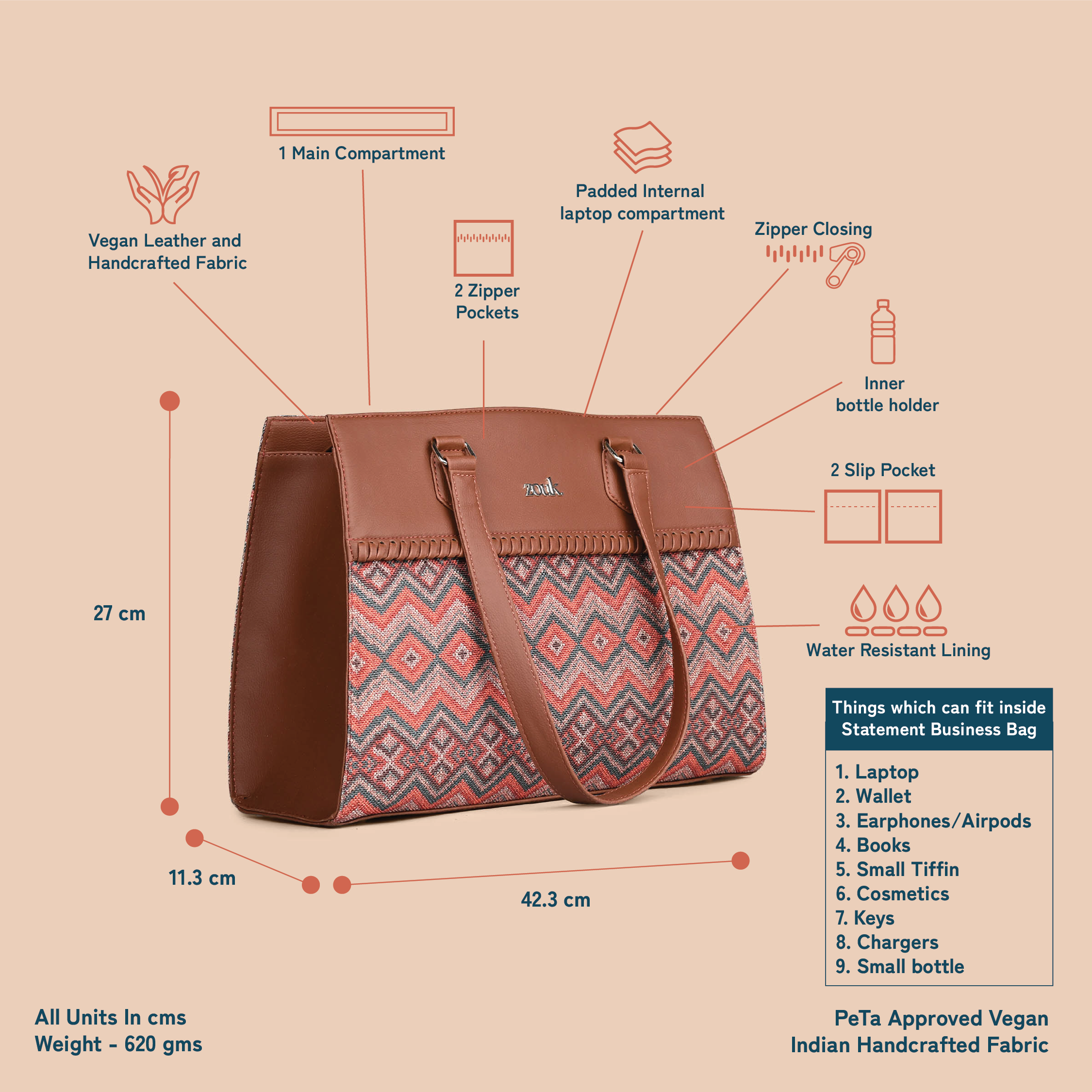 Gwalior Weaves Statement Business Bag