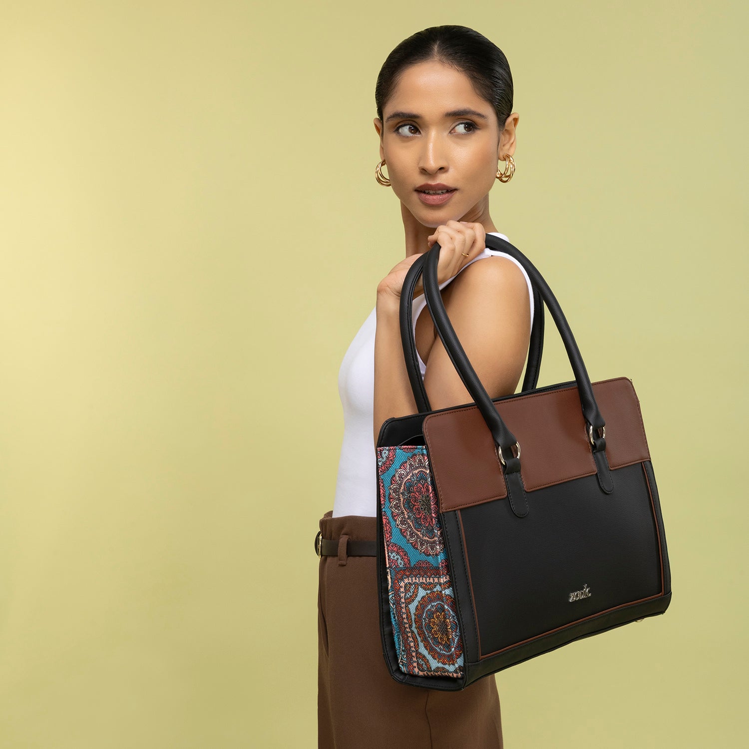 Hannah Office Bag - Multicolor Mandala Print