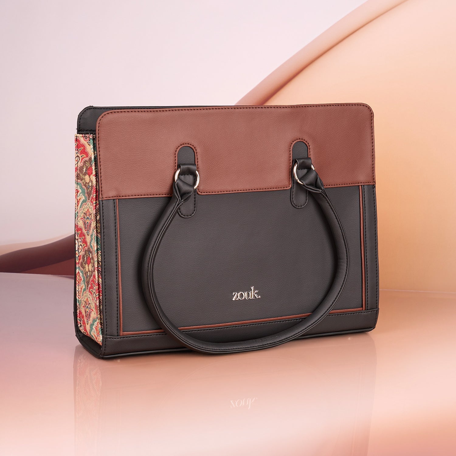 ZIP-Hannah Office Bag - Nicobar Coral