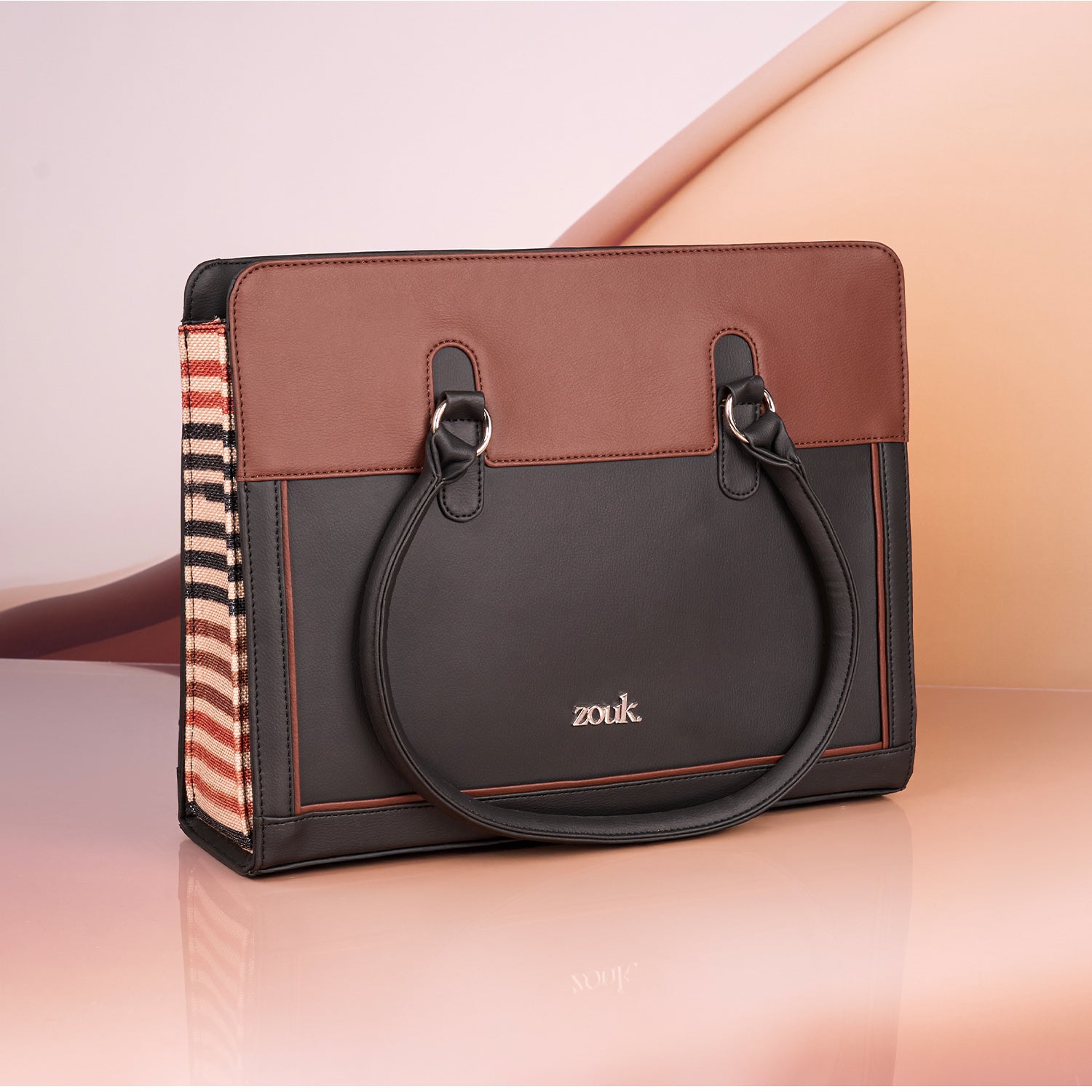 Hannah Office Bag - Qutub Stripes