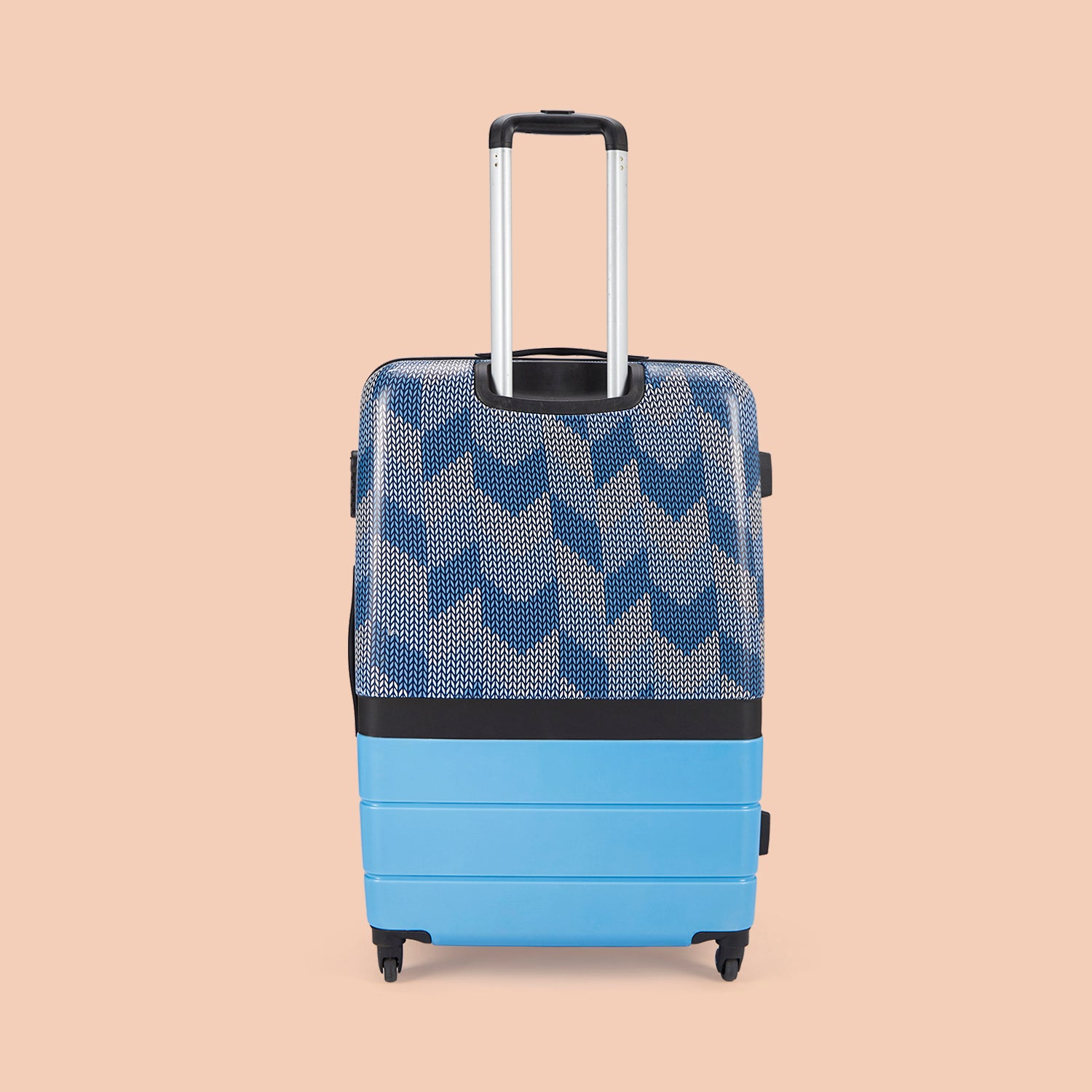 Himachal Chevron Blue Raahi Trolley Bag (Large)