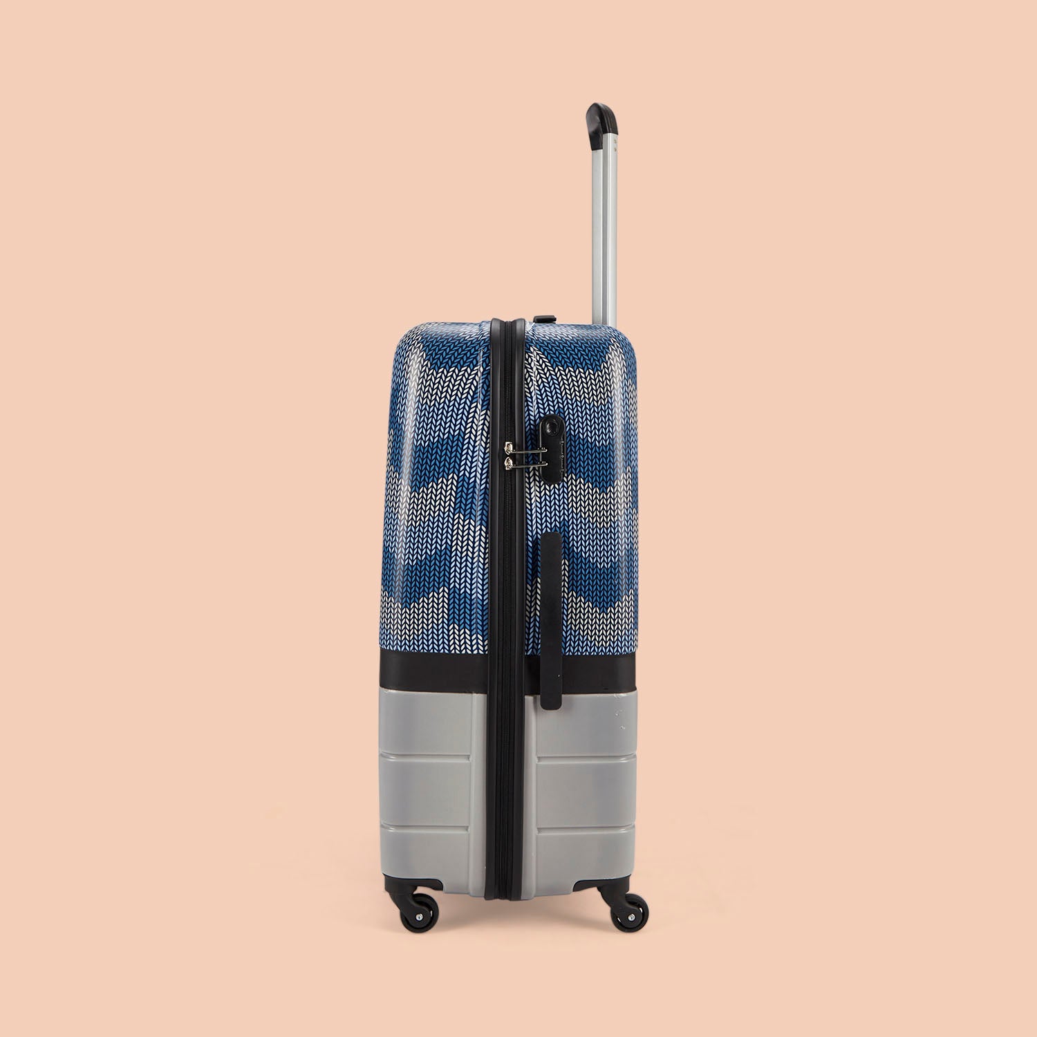 Himachal Chevron Grey Raahi Trolley Bag (Large)