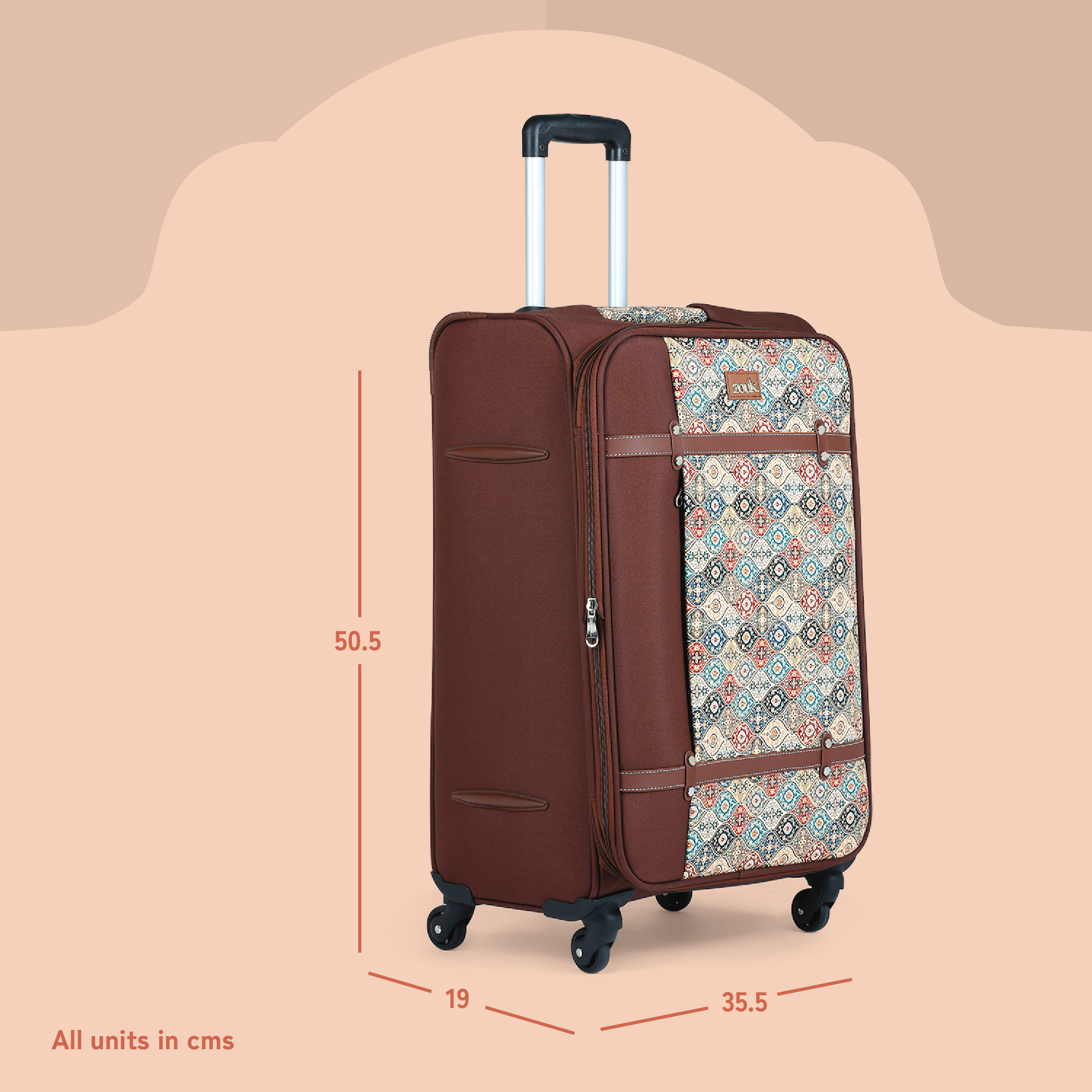 Jammu Kaleen Saira Trolley Bag (Cabin)