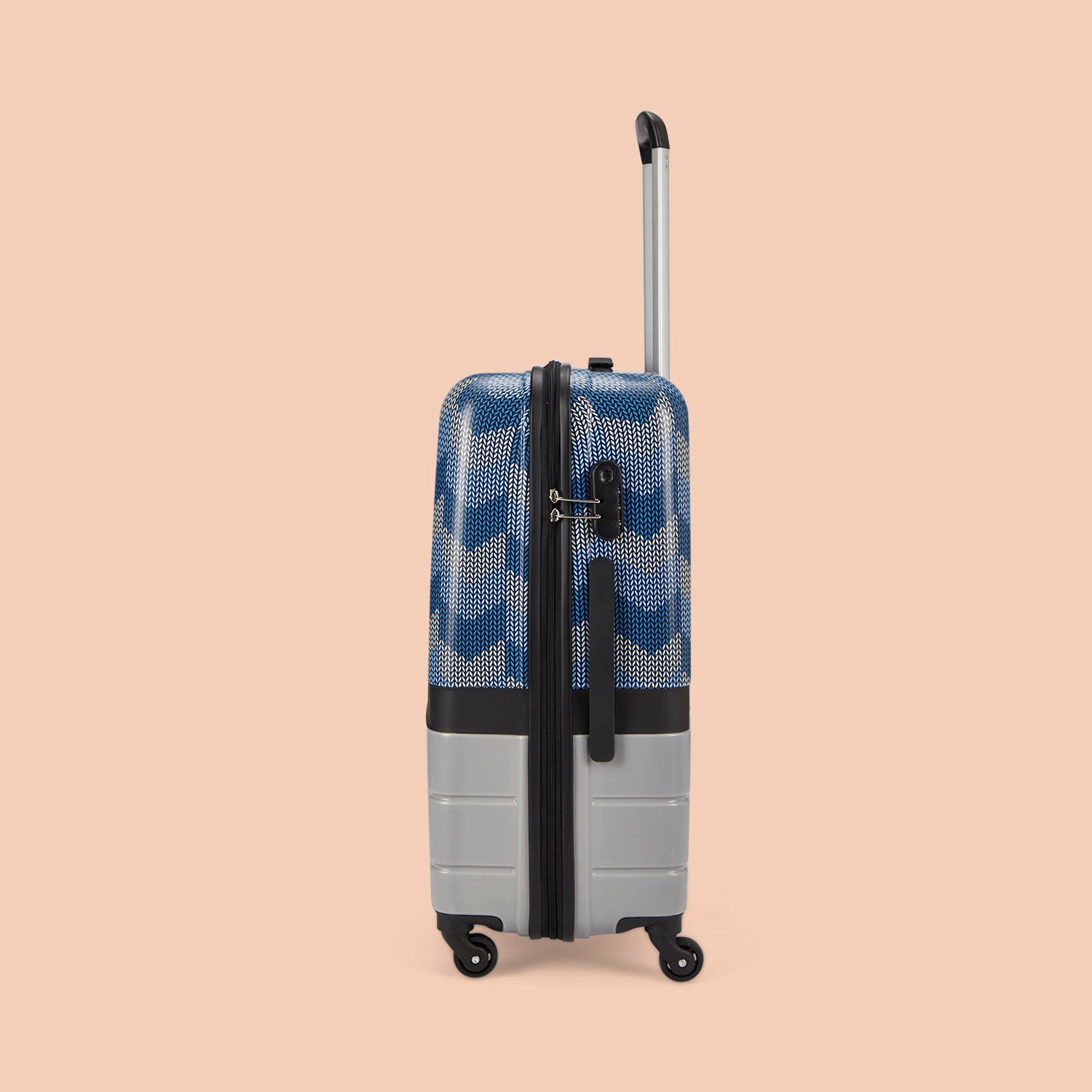 Himachal Chevron Grey Raahi Trolley Bag (Medium)