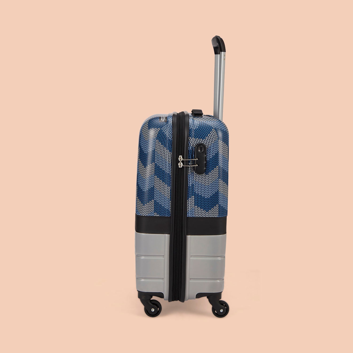 Himachal Chevron Grey Raahi Trolley Bag (Cabin)