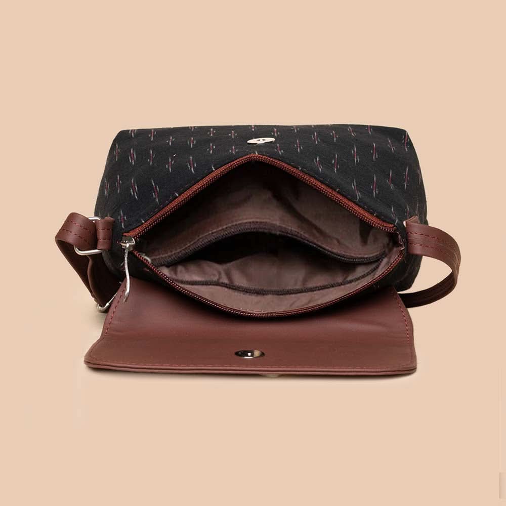 Ikat GreRed Flap Sling Bag