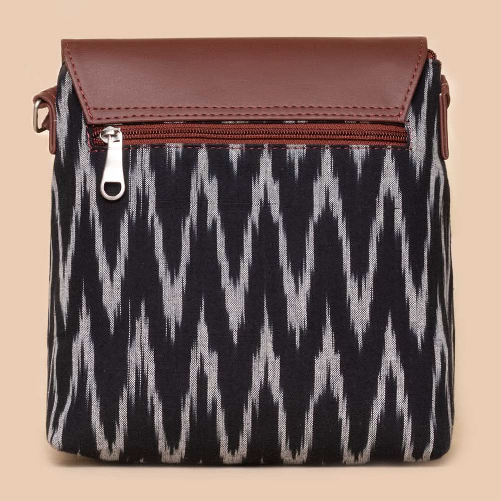 Ikat Print Flap Sling Bag