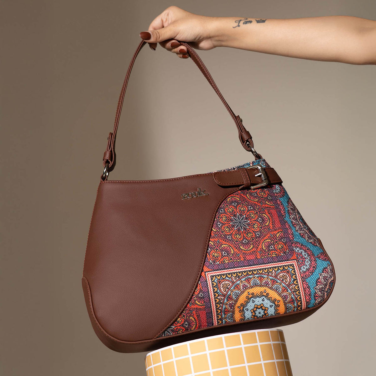 Ira Handbag - Multicolor Mandala Print