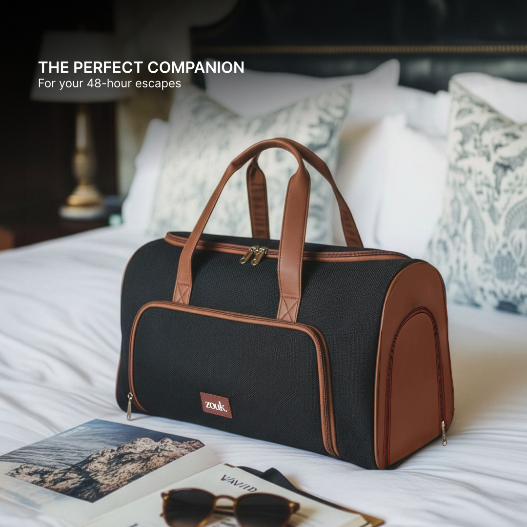 Jet Black Men's Weekender Duffle Bag