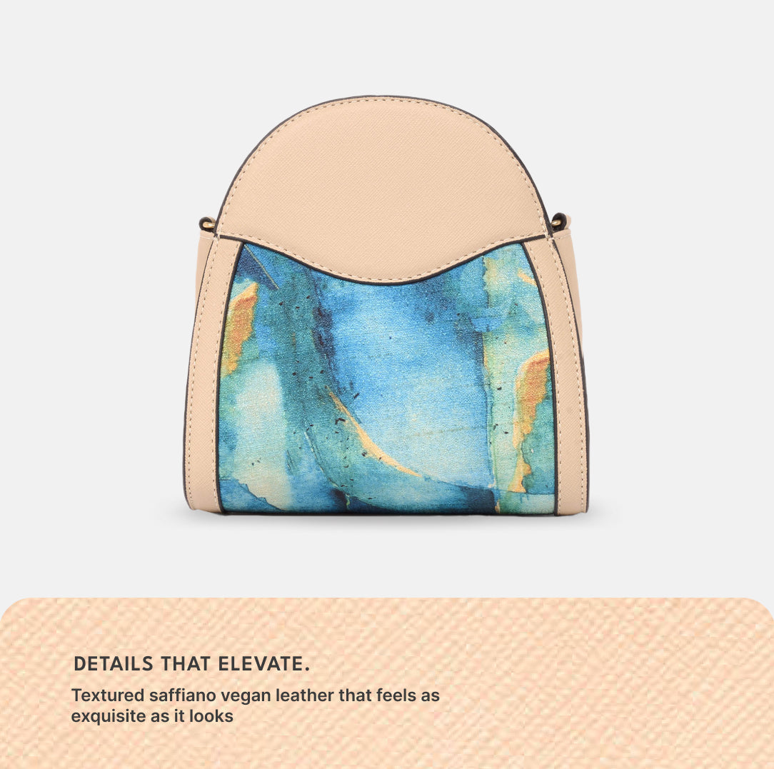 Opalite Mehr Potli Bag (Beige Saffiano)