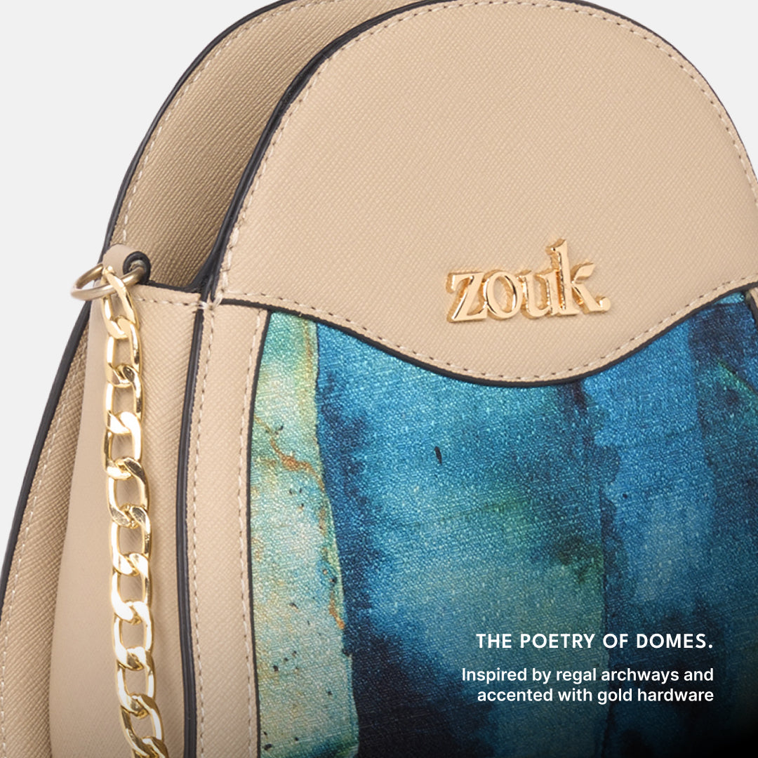 Opalite Mehr Potli Bag (Beige Saffiano)