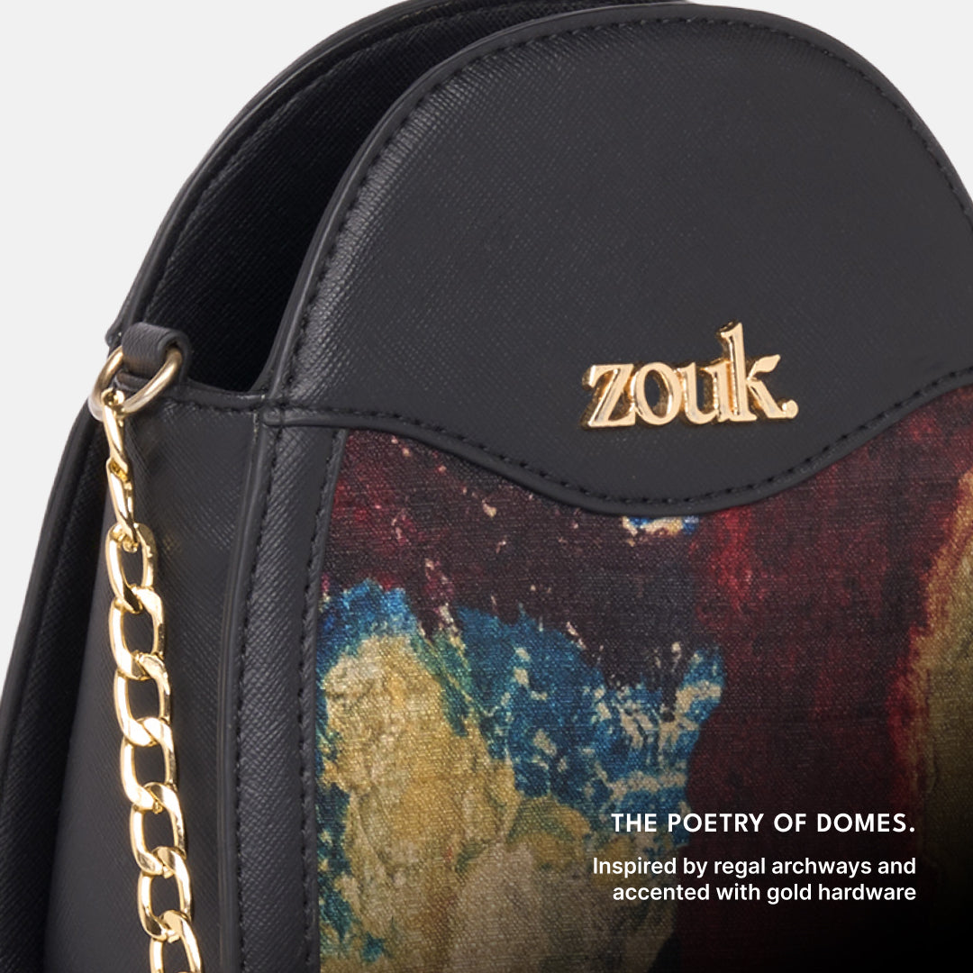Quartz Mehr Potli Bag (Black Saffiano)