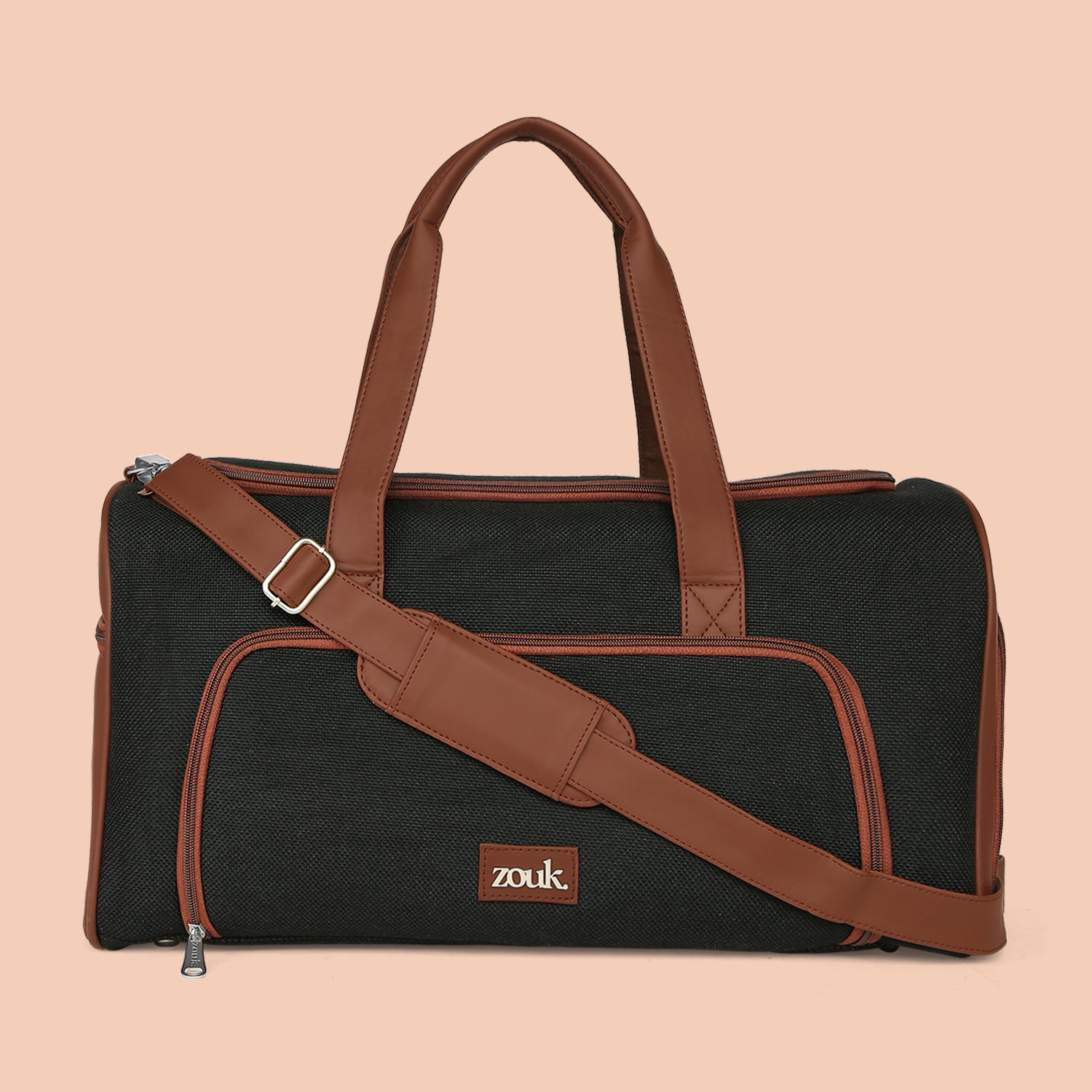 Jet Black Weekender Duffel Bag