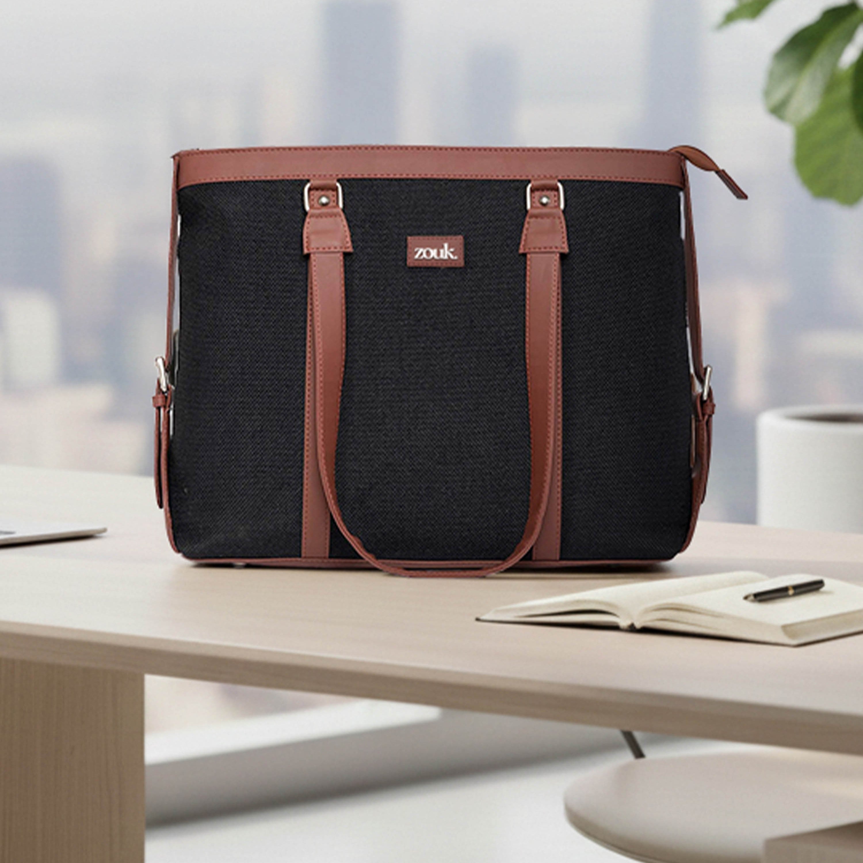 Jet Black Women's Office Bag