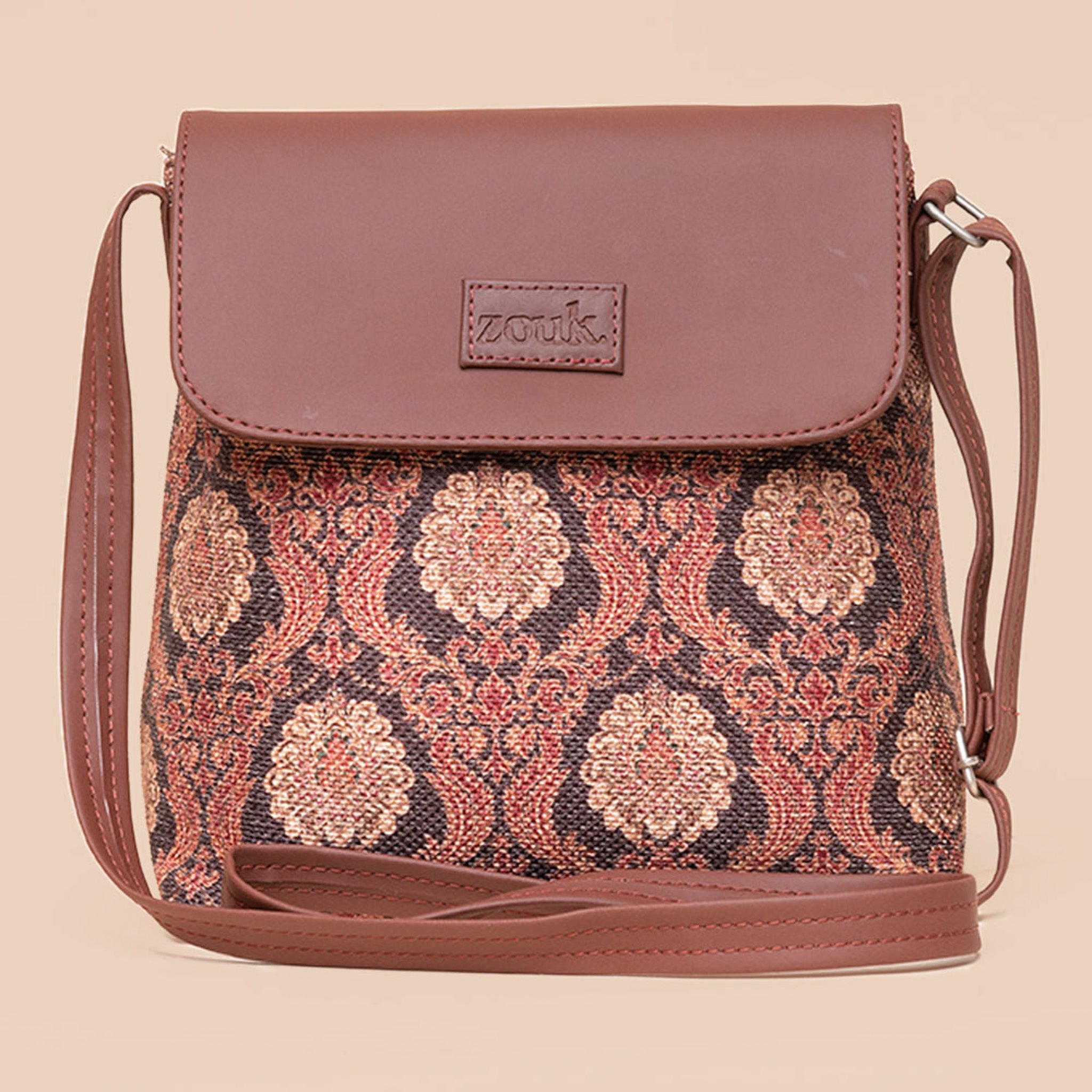 Jodhpur Damask - Luna Handbag & Flap Sling Bag Combo