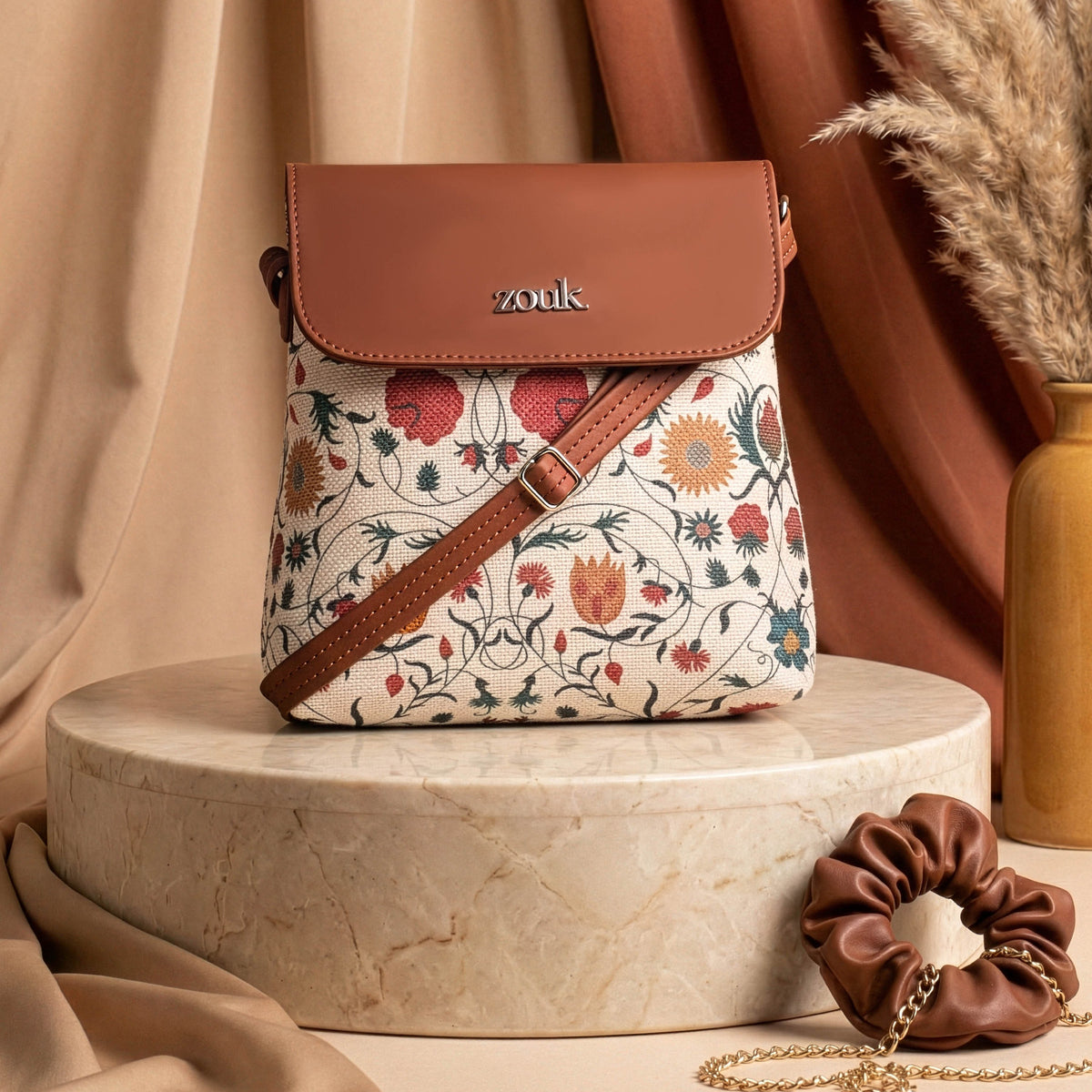Junagarh Florals Flap Sling Bag
