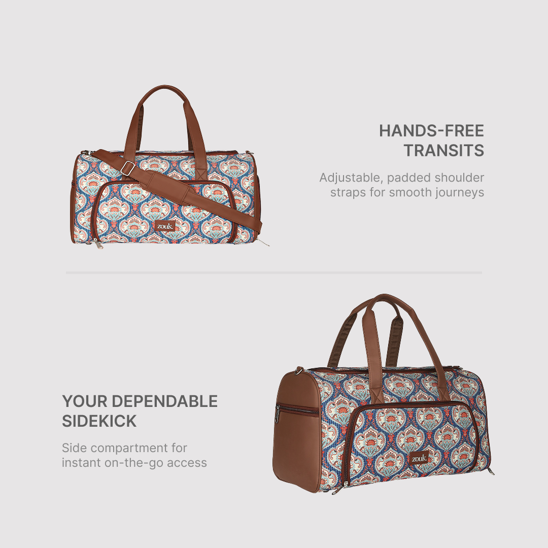 Kovil Blue Weekender Duffle Bag