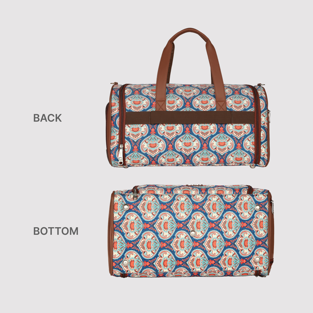 Kovil Blue Weekender Duffle Bag